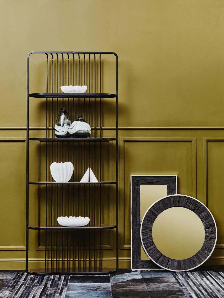 Hamilton Interiors Living Vogue Five Tier Black Shelf Unit House of Isabella UK