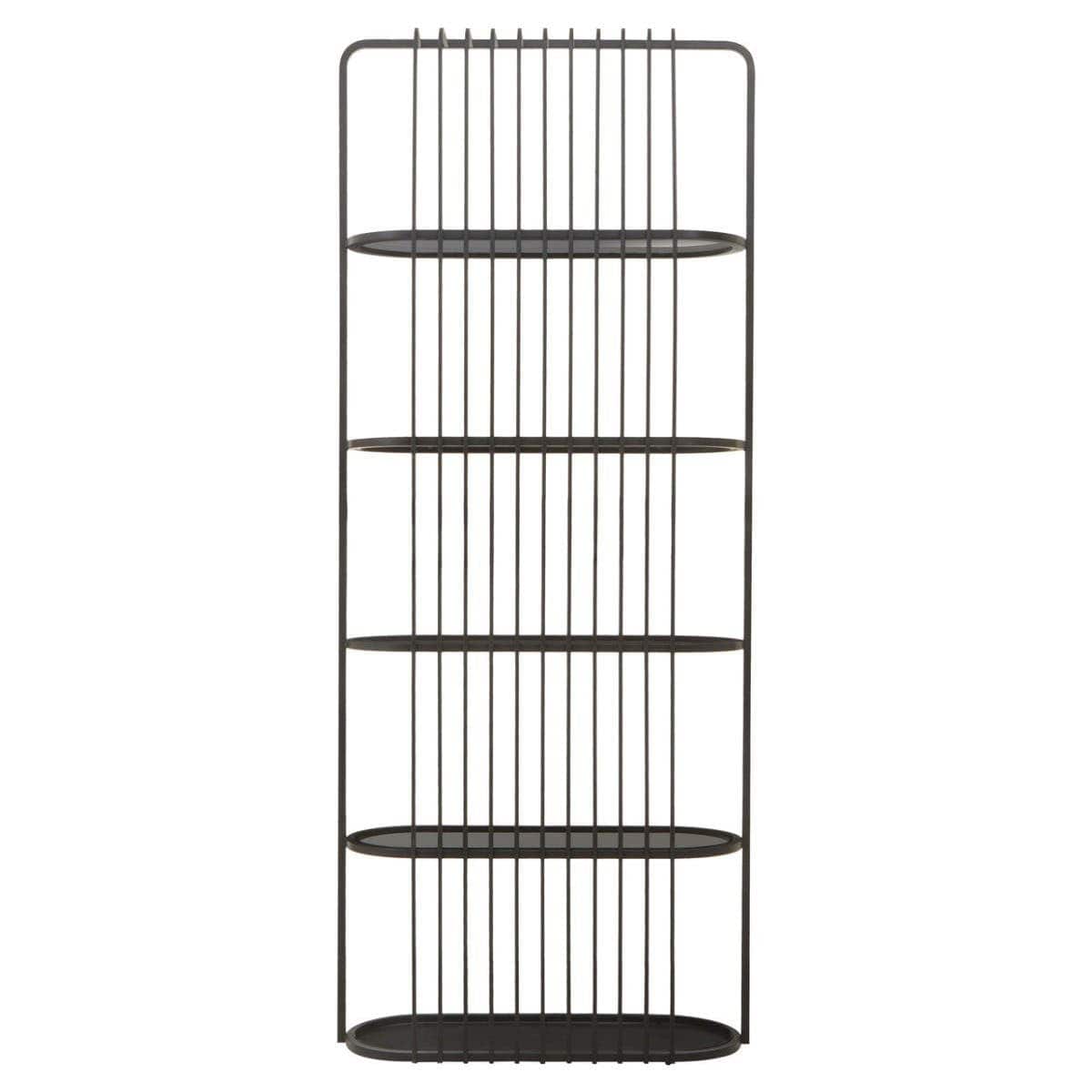 Hamilton Interiors Living Vogue Five Tier Black Shelf Unit House of Isabella UK