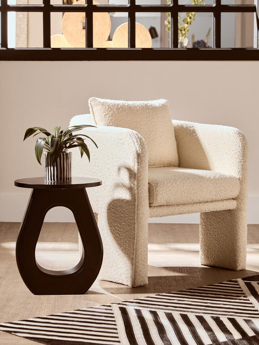 Hamilton Interiors Living Walsa Black Finish Mango Wood Accent Table House of Isabella UK