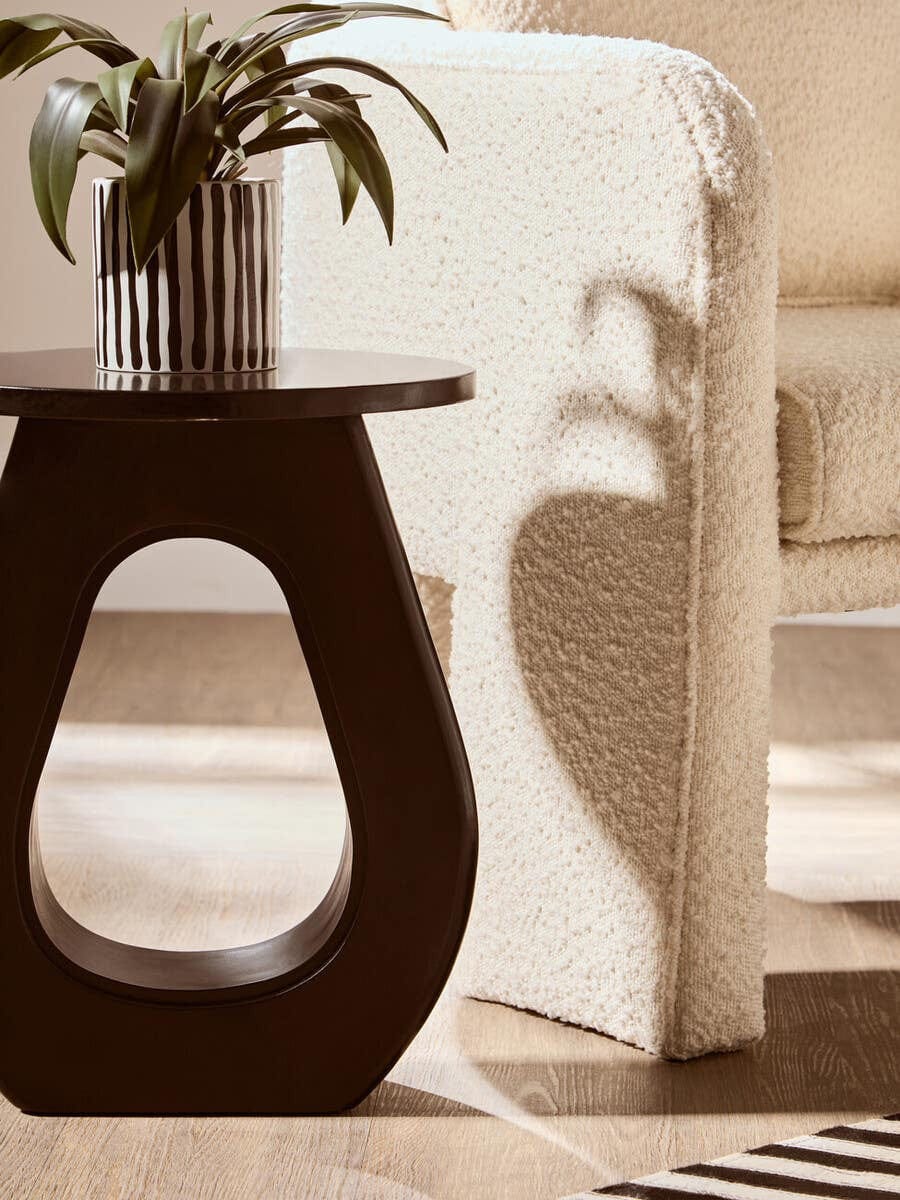 Hamilton Interiors Living Walsa Black Finish Mango Wood Accent Table House of Isabella UK