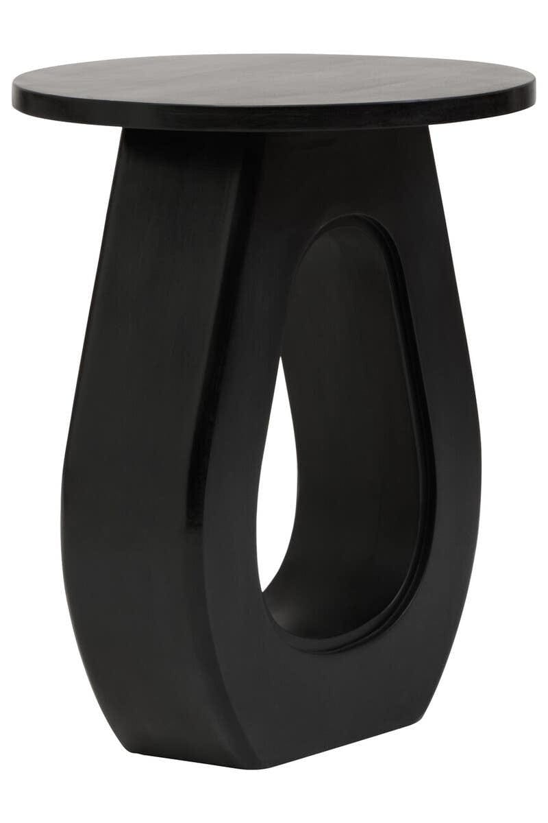Hamilton Interiors Living Walsa Black Finish Mango Wood Accent Table House of Isabella UK
