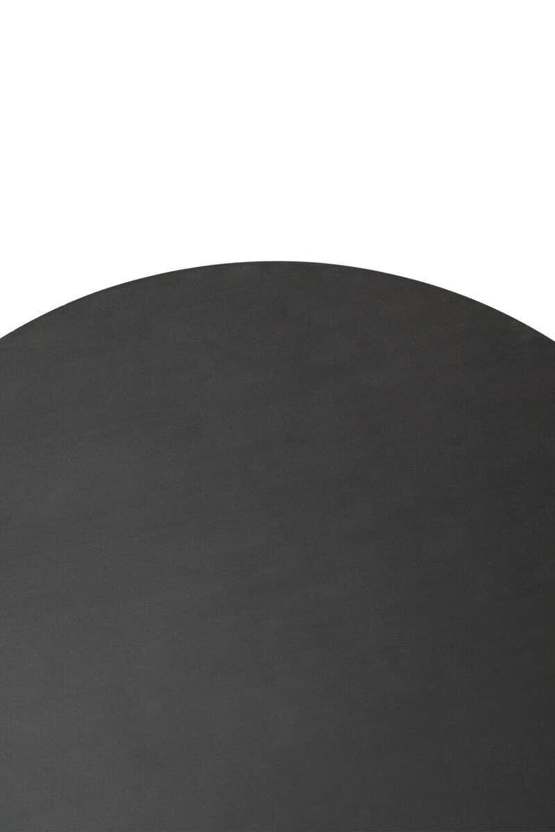 Hamilton Interiors Living Walsa Black Finish Mango Wood Circle Column Detail Side Table House of Isabella UK