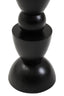 Hamilton Interiors Living Walsa Black Finish Mango Wood Circle Column Detail Side Table House of Isabella UK