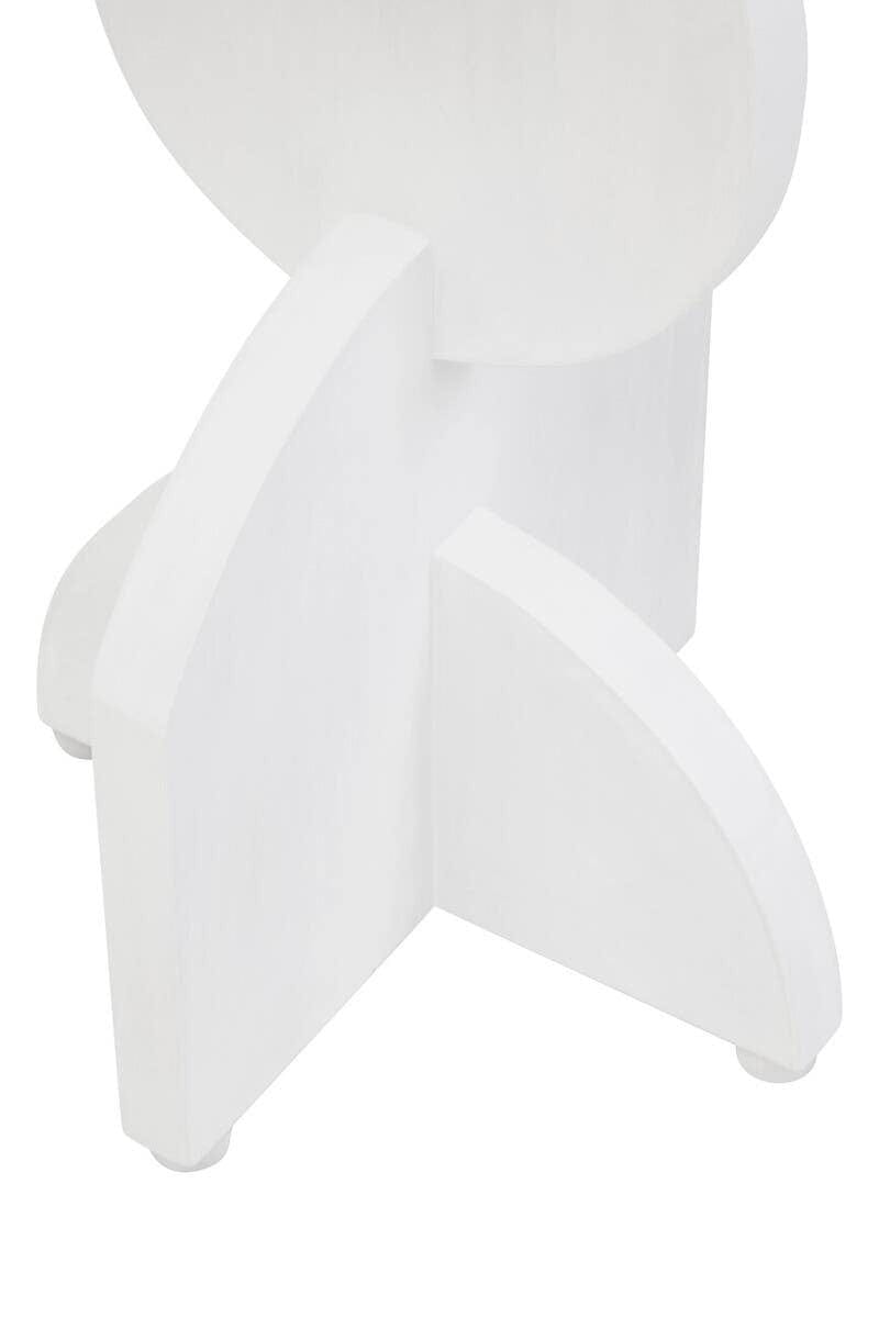 Hamilton Interiors Living Walsa Whitewash Mango Wood Abstract Side Table House of Isabella UK