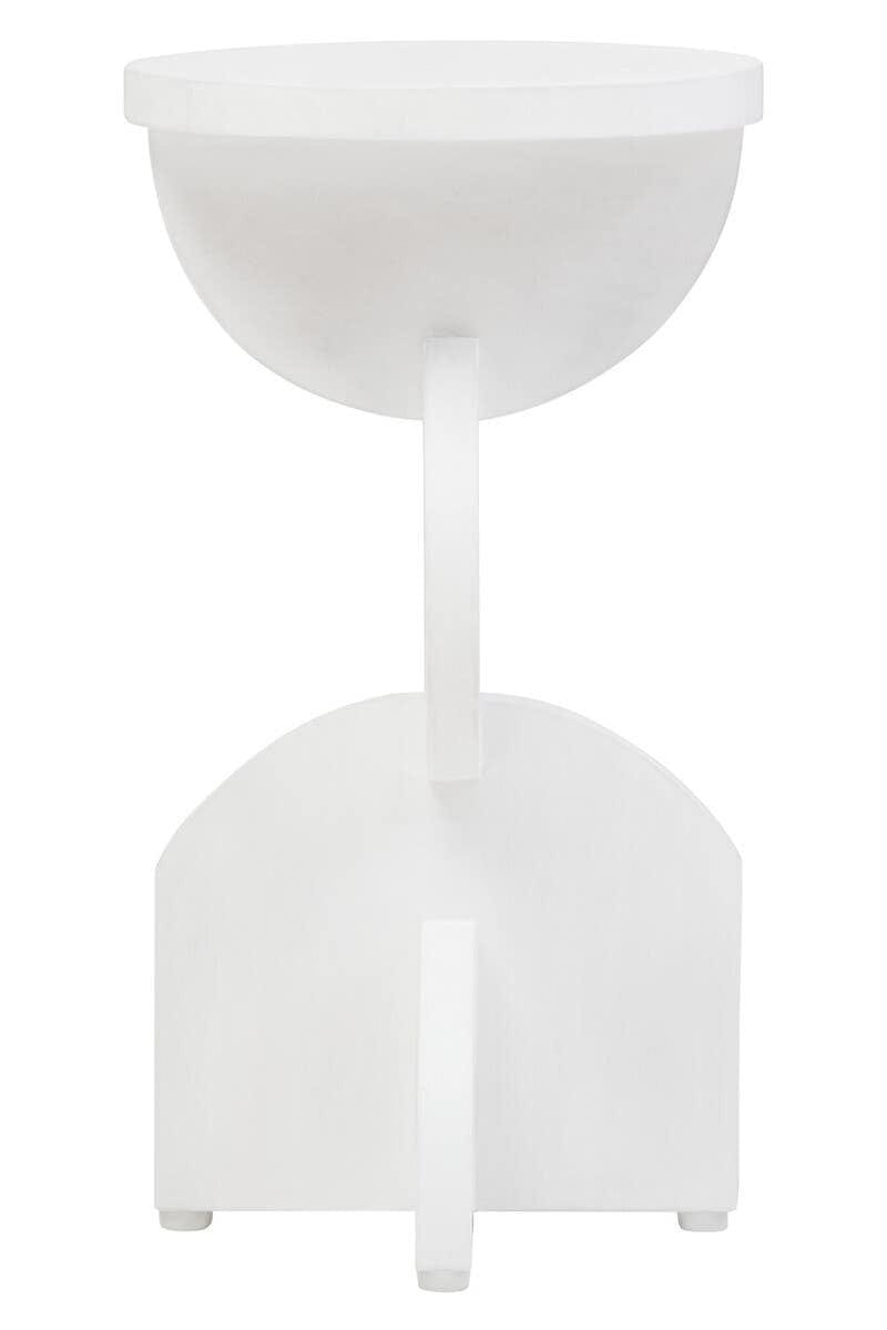 Hamilton Interiors Living Walsa Whitewash Mango Wood Abstract Side Table House of Isabella UK