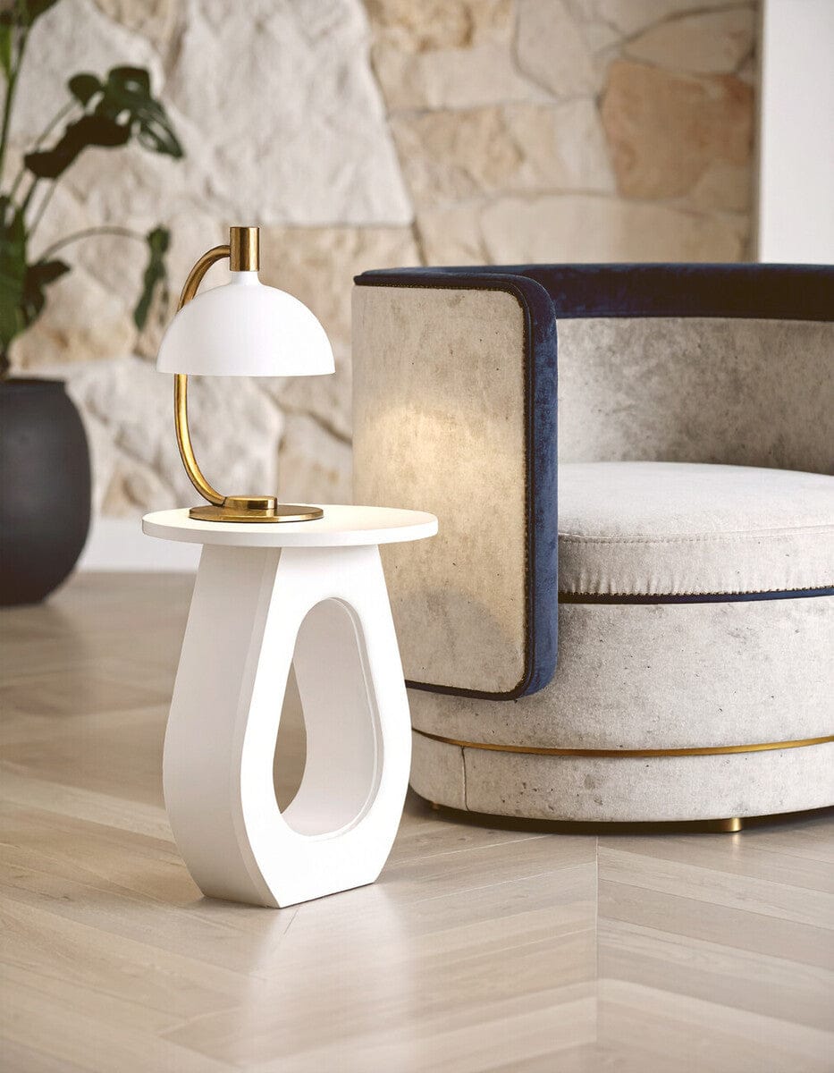 Hamilton Interiors Living Walsa Whitewash Mango Wood Accent Table House of Isabella UK