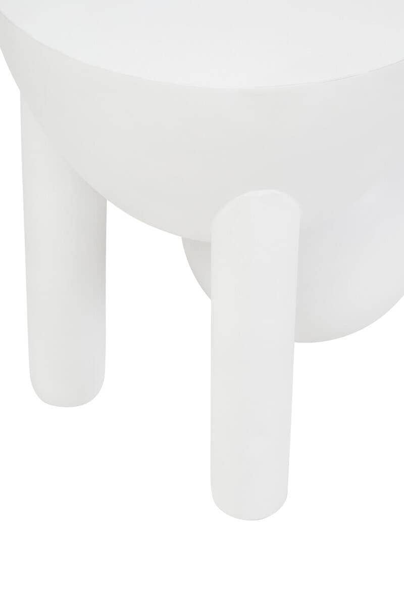 Hamilton Interiors Living Walsa Whitewash Mango Wood Ball Detail Side Table House of Isabella UK