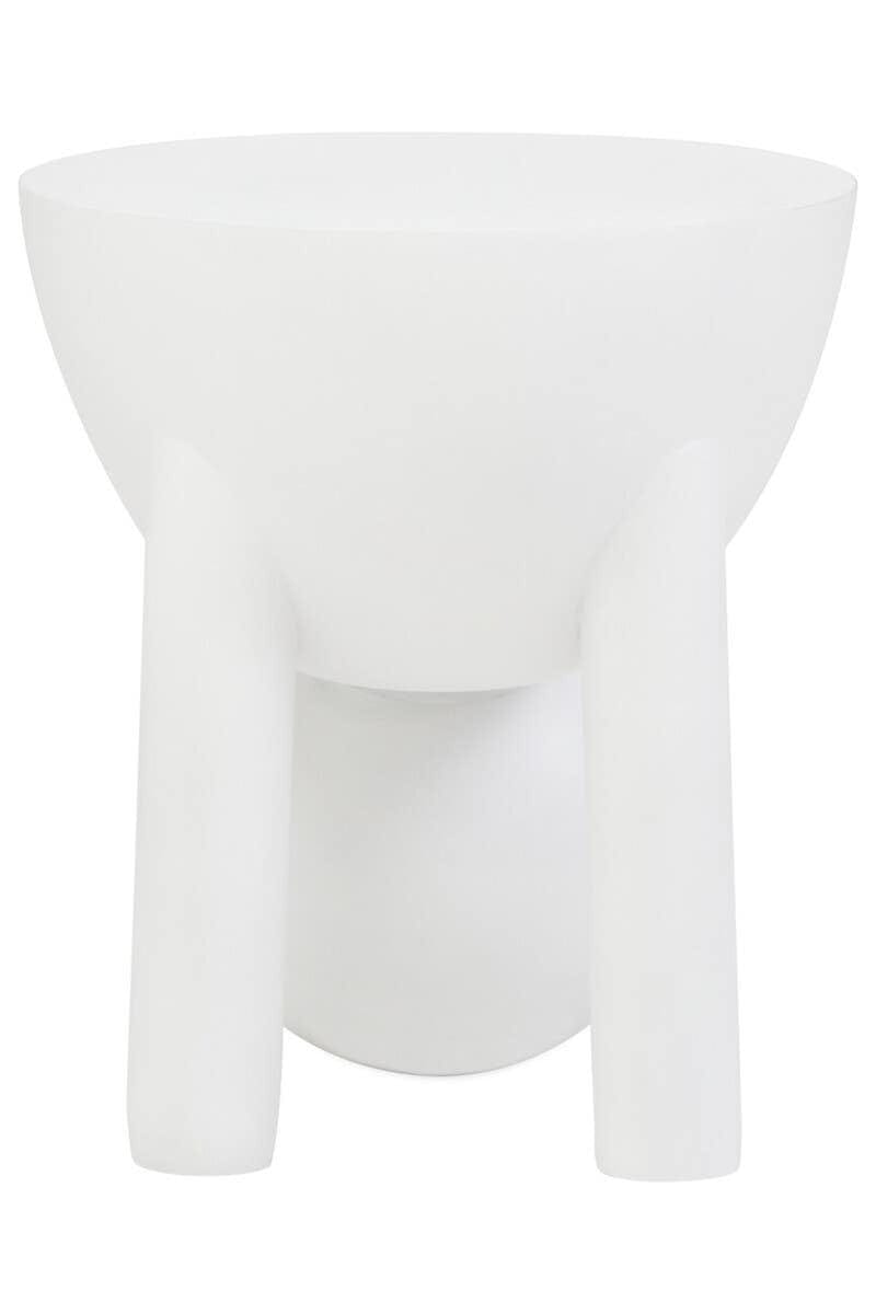 Hamilton Interiors Living Walsa Whitewash Mango Wood Ball Detail Side Table House of Isabella UK