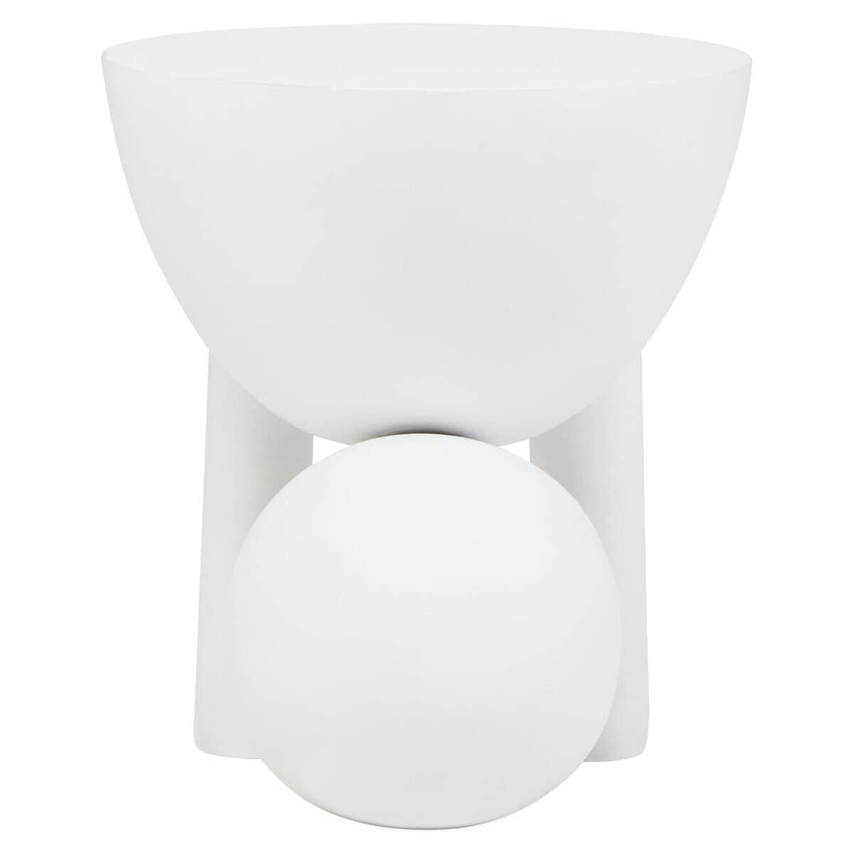 Hamilton Interiors Living Walsa Whitewash Mango Wood Ball Detail Side Table House of Isabella UK