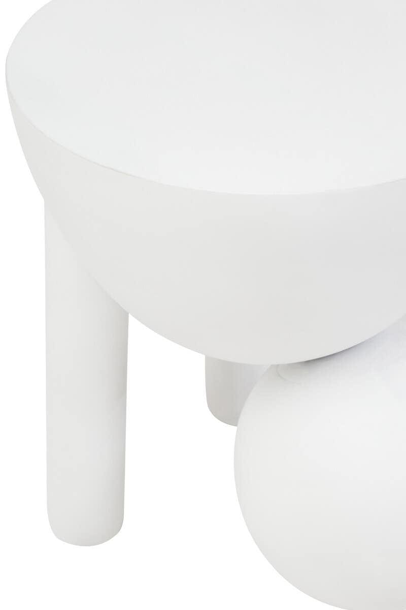 Hamilton Interiors Living Walsa Whitewash Mango Wood Ball Detail Side Table House of Isabella UK