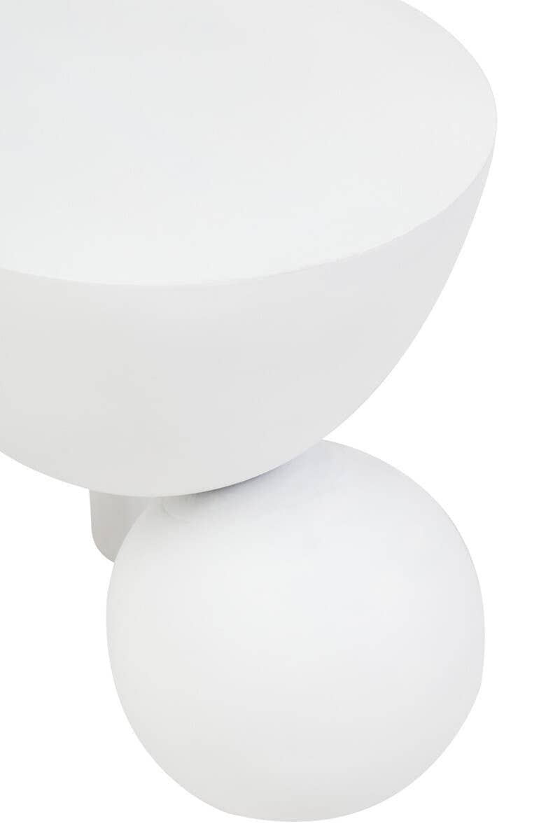 Hamilton Interiors Living Walsa Whitewash Mango Wood Ball Detail Side Table House of Isabella UK