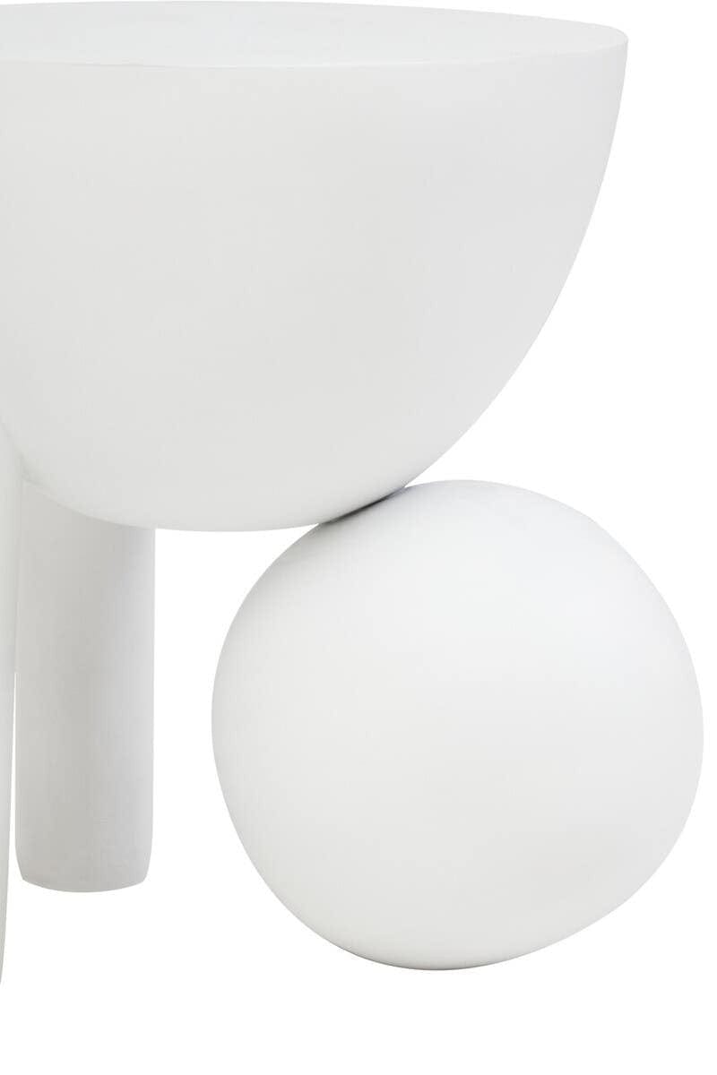 Hamilton Interiors Living Walsa Whitewash Mango Wood Ball Detail Side Table House of Isabella UK