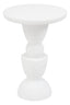 Hamilton Interiors Living Walsa Whitewash Mango Wood Circle Column Detail Side Table House of Isabella UK