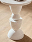 Hamilton Interiors Living Walsa Whitewash Mango Wood Circle Column Detail Side Table House of Isabella UK