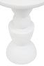 Hamilton Interiors Living Walsa Whitewash Mango Wood Circle Column Detail Side Table House of Isabella UK