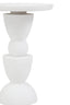 Hamilton Interiors Living Walsa Whitewash Mango Wood Circle Column Detail Side Table House of Isabella UK