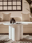 Hamilton Interiors Living Walsa Whitewash Mango Wood Column Detail Coffee Table House of Isabella UK