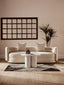 Hamilton Interiors Living Walsa Whitewash Mango Wood Column Detail Coffee Table House of Isabella UK