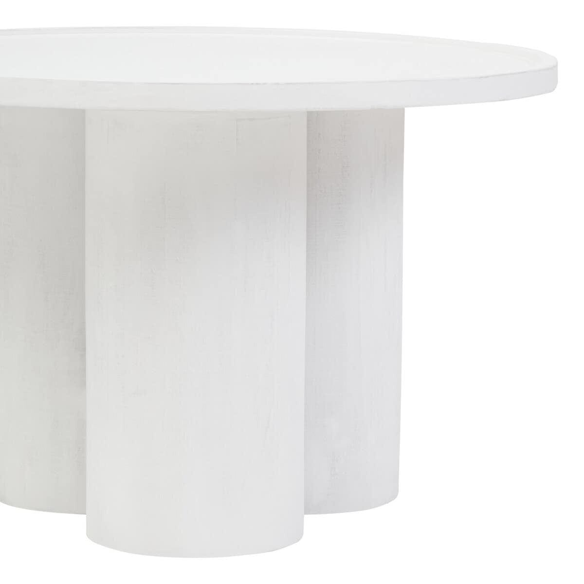 Hamilton Interiors Living Walsa Whitewash Mango Wood Column Detail Coffee Table House of Isabella UK