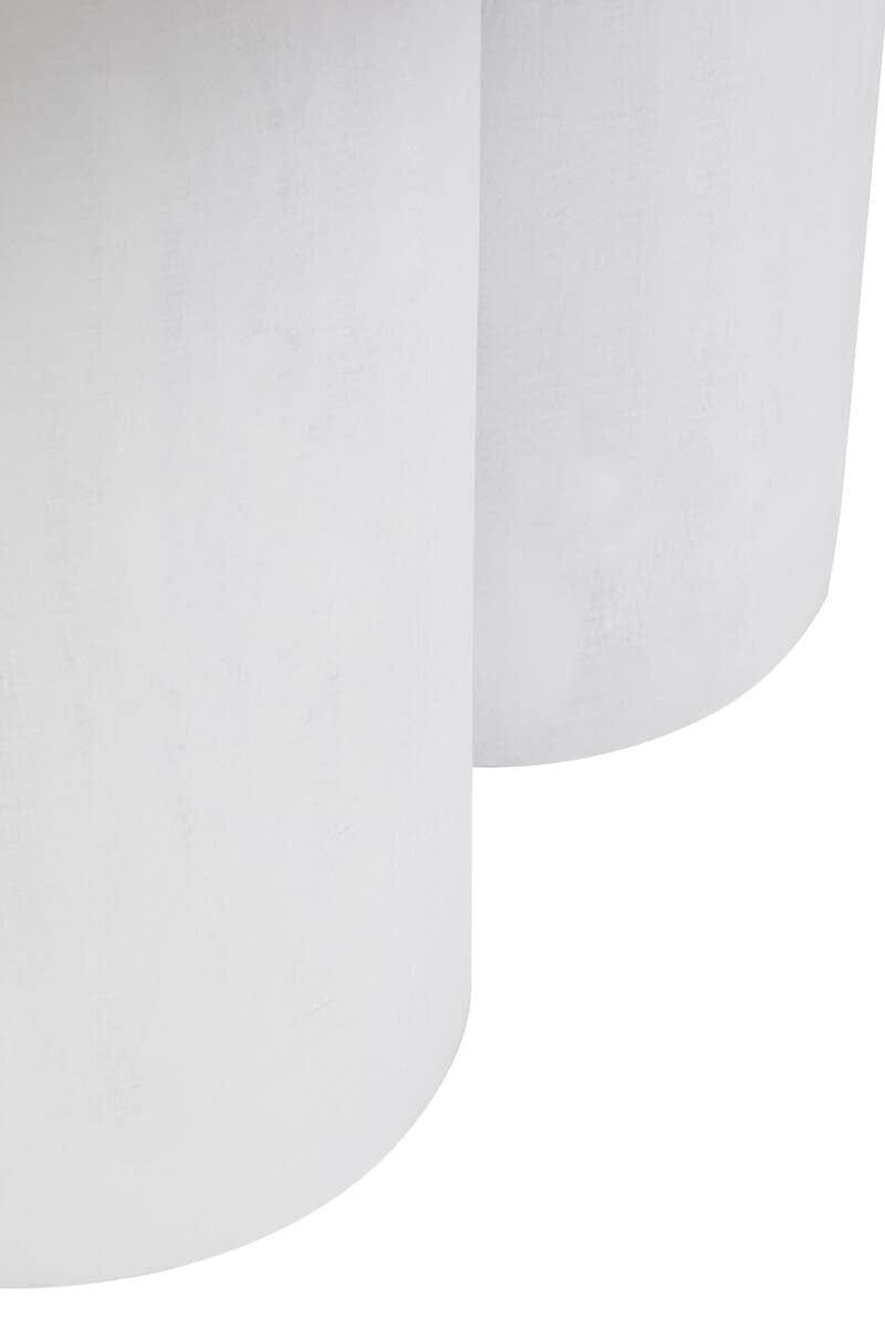 Hamilton Interiors Living Walsa Whitewash Mango Wood Column Detail Coffee Table House of Isabella UK