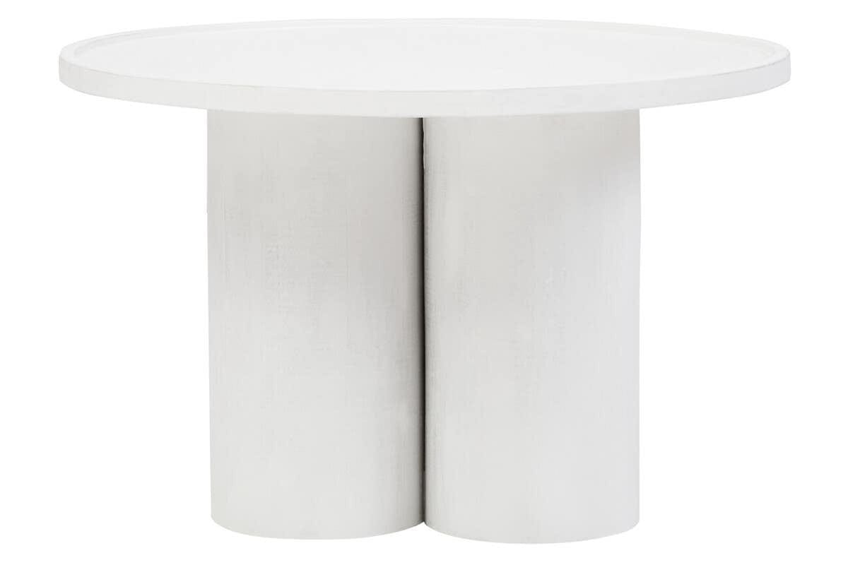 Hamilton Interiors Living Walsa Whitewash Mango Wood Column Detail Coffee Table House of Isabella UK