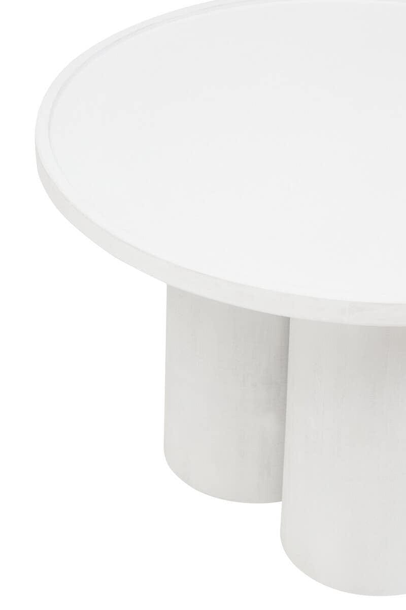 Hamilton Interiors Living Walsa Whitewash Mango Wood Column Detail Coffee Table House of Isabella UK