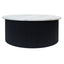 Hamilton Interiors Living Walton Travertine Top Coffee Table with Black Acacia Wood Base House of Isabella UK