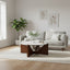 Hamilton Interiors Living Winton Travertine Top Coffee Table With Acacia Wood Frame House of Isabella UK