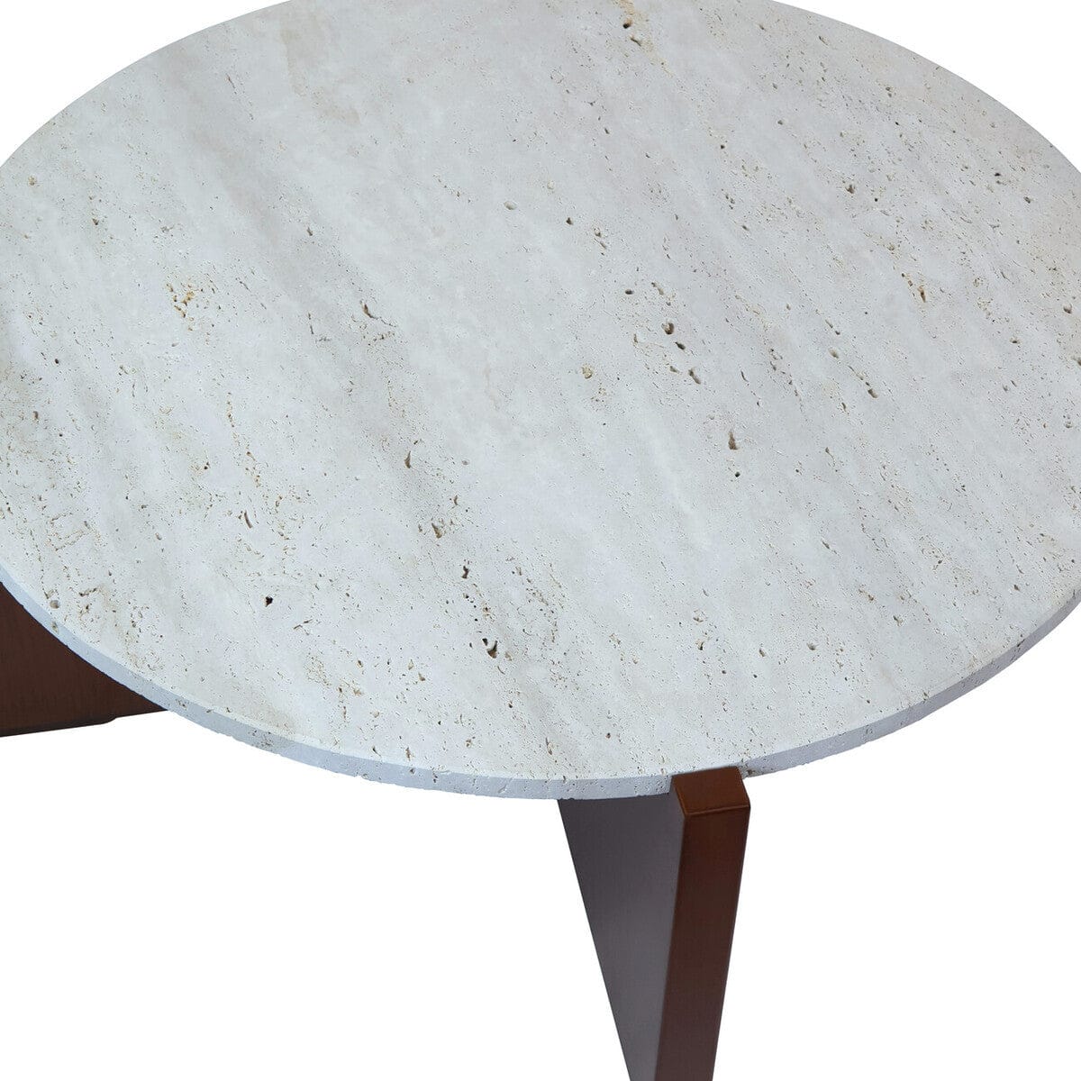 Hamilton Interiors Living Winton Travertine Top Coffee Table With Acacia Wood Frame House of Isabella UK