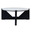 Hamilton Interiors Living Winton Travertine Top Coffee Table With Black Acacia Wood Frame House of Isabella UK