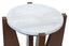 Hamilton Interiors Living Winton Travertine Top Side Table With Acacia Wood Frame House of Isabella UK