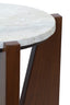 Hamilton Interiors Living Winton Travertine Top Side Table With Acacia Wood Frame House of Isabella UK