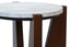 Hamilton Interiors Living Winton Travertine Top Side Table With Acacia Wood Frame House of Isabella UK