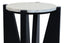 Hamilton Interiors Living Winton Travertine Top Side Table With Black Acacia Wood Frame House of Isabella UK