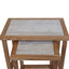 Hamilton Interiors Living Womad Large Set Of 2 Wooden Side Tables With Travertine Tops House of Isabella UK