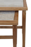 Hamilton Interiors Living Womad Large Set Of 2 Wooden Side Tables With Travertine Tops House of Isabella UK