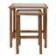 Hamilton Interiors Living Womad Large Set Of 2 Wooden Side Tables With Travertine Tops House of Isabella UK