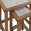 Hamilton Interiors Living Womad Small Set Of 2 Wooden Side Tables With Travertine Tops House of Isabella UK