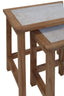 Hamilton Interiors Living Womad Small Set Of 2 Wooden Side Tables With Travertine Tops House of Isabella UK
