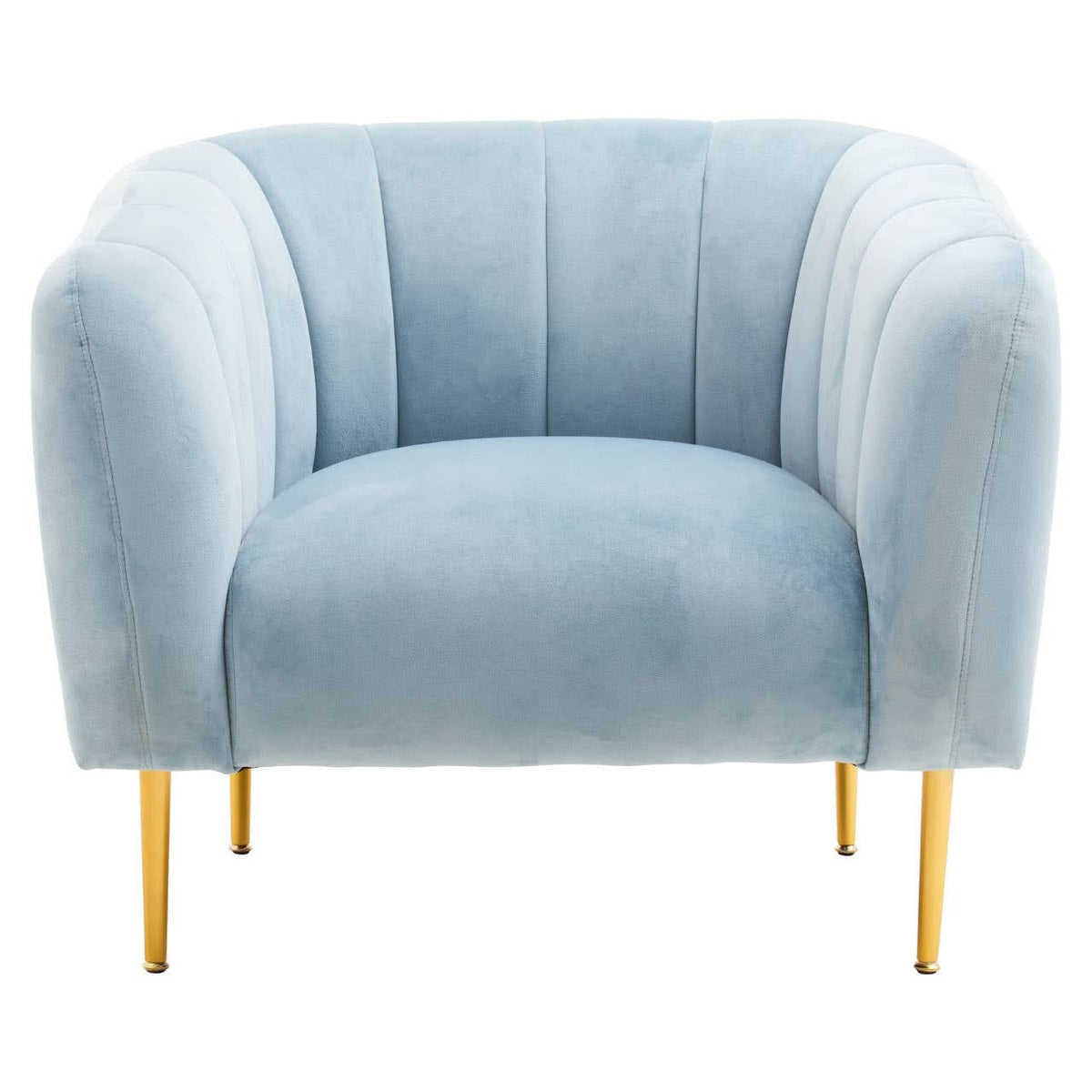 Hamilton Interiors Living Yasmeen Blue Velvet Armchair House of Isabella UK