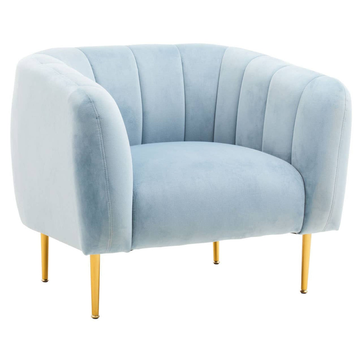 Hamilton Interiors Living Yasmeen Blue Velvet Armchair House of Isabella UK