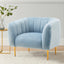 Hamilton Interiors Living Yasmeen Blue Velvet Armchair House of Isabella UK