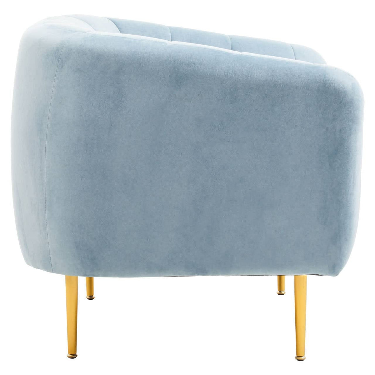 Hamilton Interiors Living Yasmeen Blue Velvet Armchair House of Isabella UK