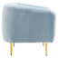Hamilton Interiors Living Yasmeen Blue Velvet Armchair House of Isabella UK