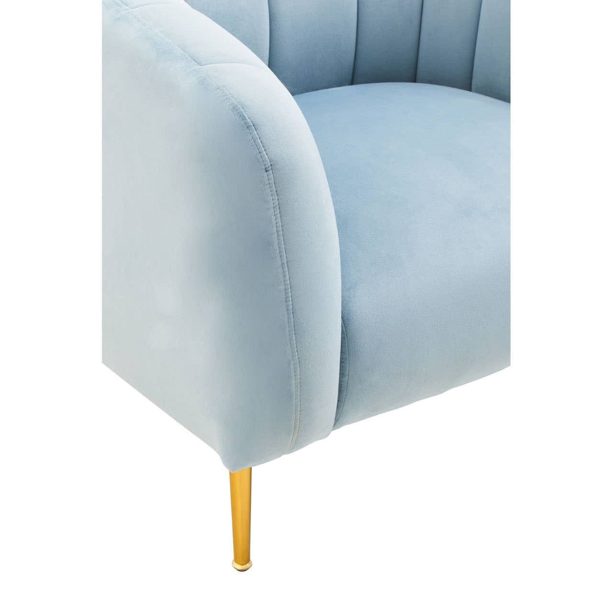 Hamilton Interiors Living Yasmeen Blue Velvet Armchair House of Isabella UK