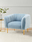 Hamilton Interiors Living Yasmeen Blue Velvet Armchair House of Isabella UK