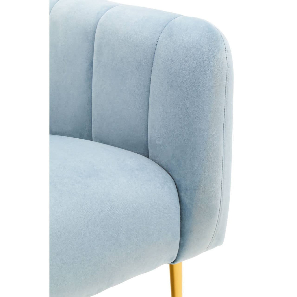Hamilton Interiors Living Yasmeen Blue Velvet Armchair House of Isabella UK