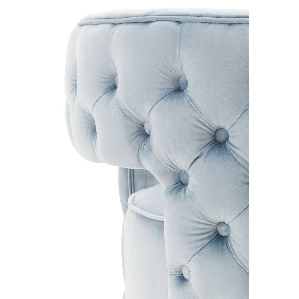Hamilton Interiors Living Yasmeen Blue Velvet Swivel Chair House of Isabella UK