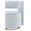 Hamilton Interiors Living Yasmeen Blue Velvet Swivel Chair House of Isabella UK