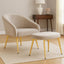 Hamilton Interiors Living Yasmeen Mink Velvet Chair And Footstool House of Isabella UK